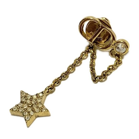 DIOR/ChristianDior - Gold Hardware Rhinestones Earrings 200-081125 - Picture 1 of 3